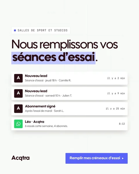 Publicité Acqtra en test